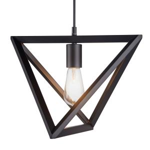 Lámpara colgante moderna de metal negro