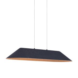 Lámpara colgante moderna negra interior gris LED