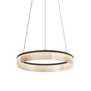 Lámpara colgante moderna negra LED 59 cm