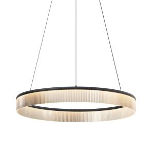 Lámpara colgante moderna negra LED 78 cm