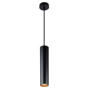 Lámpara colgante moderna tubo aluminio negro 30 cm