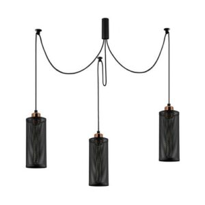 Lámpara colgante moderno negro 3 luces con accesorios para…