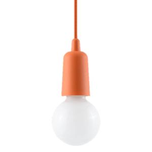 Lámpara colgante naranja cloruro de polivinilo  alt. 90 cm