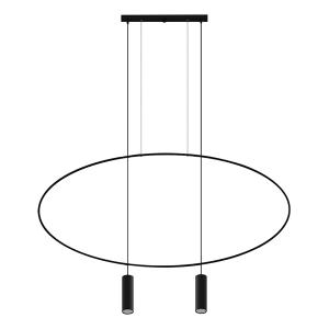 Lámpara colgante negro acero  alt. 170 cm