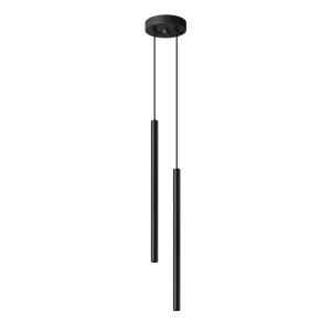 Lámpara colgante negro acero  alt. 52 cm