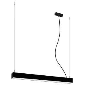 Lámpara colgante negro aluminio 3000k  alt. 150 cm