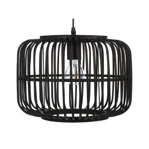 Lámpara colgante negro madera de bambú