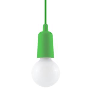 Lámpara colgante verde cloruro de polivinilo  alt. 90 cm