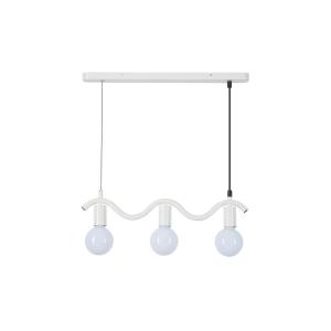 Lámpara colgante Wama de 3 luces en metal blanco