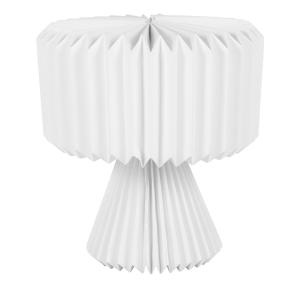 Lámpara con forma de abanico de papel plegado blanco
