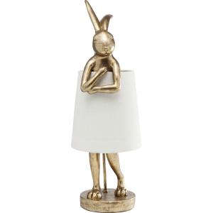 Lámpara conejo dorada y beige 68cm