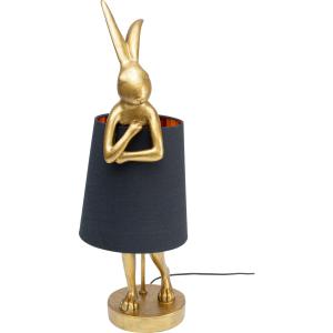 Lámpara conejo dorada y negro 68cm