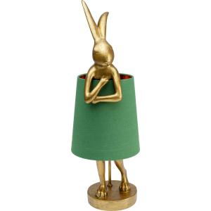 Lámpara conejo oro y verde 68c