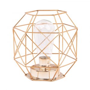 Lámpara de alambre de metal cobrizo