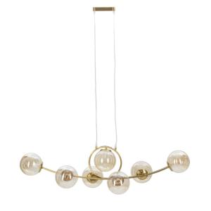 Lámpara de araña con 7 bolas de cristal cm 115x36x30