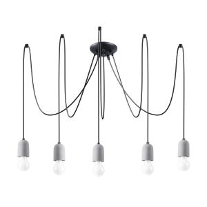 Lámpara de araña gris negro pvc, concreto  alt. 190 cm