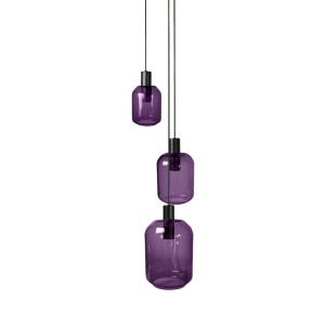 Lámpara de araña  tosel ,metal y cristal,violeta ,a 100x d6…