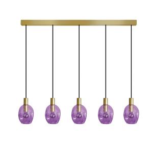 Lámpara de araña  tosel ,metal y cristal,violeta s, p 100xd…