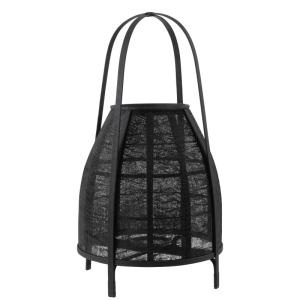 Lámpara de bambú negro 38.5x38.5x70 cm