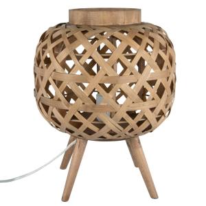 Lámpara de bambú trenzado