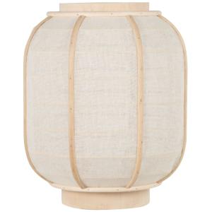 Lámpara de bambú y lino beige