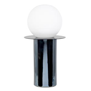 Lámpara de cerámica azul con bola de cristal