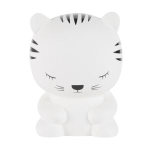 Lámpara de cerámica blanca y negra en forma de tigre, Alt.…