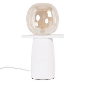 Lámpara de cerámica efecto papel maché con bola de cristal…