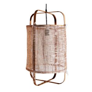 Lámpara de colgar de bambú en color marrón de 33x33x58cm