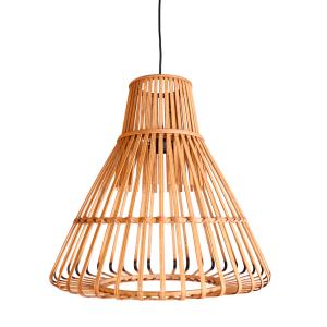 Lámpara de colgar de bambú en color marrón de 50x50x52cm