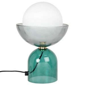 Lámpara de cristal azul pato