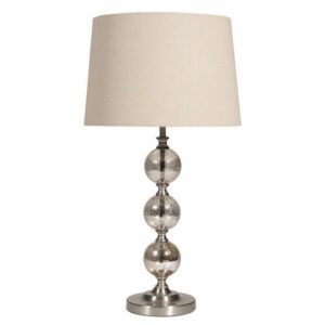 Lámpara de cristal con pantalla beige