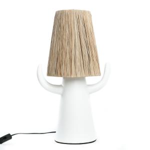 Lámpara de cuerda de terracota blanca h60