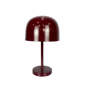Lámpara de escritorio de metal esmaltado rojo