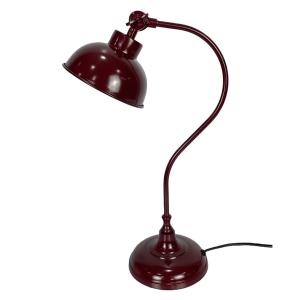 Lámpara de escritorio de metal rojo