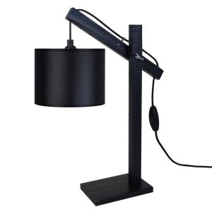 Lámpara de escritorio madera negro