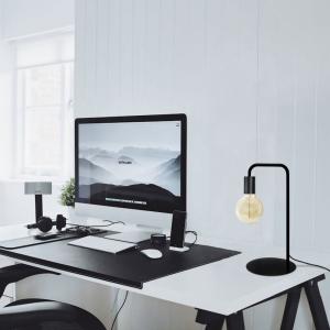 lámpara de escritorio metal Alt.45cm negro Pantalla: bombil…