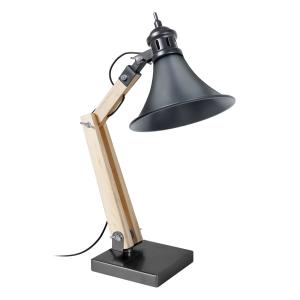 Lámpara de escritorio metal natural y antracita