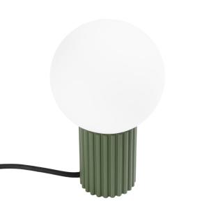 Lámpara de escritorio verde oliva aluminio/vidrio