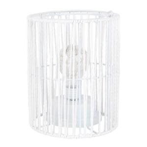 Lámpara de LED de fibra vegetal blanca