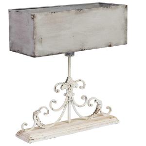 Lampara de madera y metal 50x20x56h cm gris