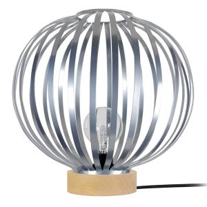 Lámpara de mesa 36cm madera gris