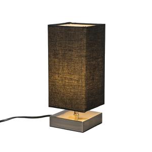 Lámpara de mesa acero negro 12 x 12 x 24.5    (cm)
