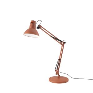 Lámpara de mesa ajustable en metal naranja