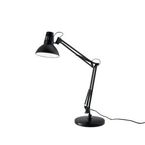 Lámpara de mesa ajustable en metal negro