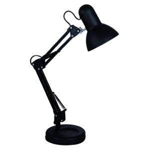 Lámpara de mesa ajustable en metal negro 60cm