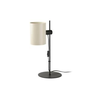 Lámpara de mesa ajustable en metal negro y beige 55cm