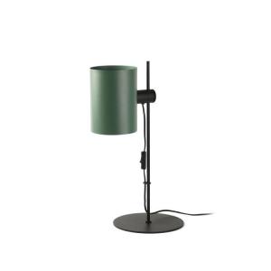 Lámpara de mesa ajustable en metal negro y verde 55cm