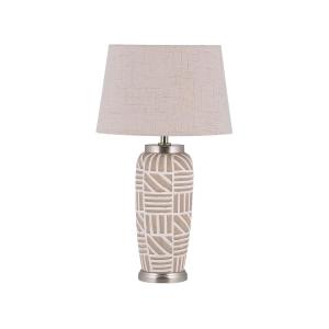 Lámpara de mesa beige cerámica