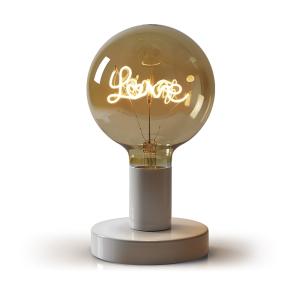 Lámpara de mesa blanca con bombilla LED “LOVE” 5W 1800K 250…